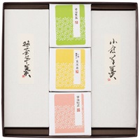 絹ごし羊かん(抹茶・小倉)2本・宇治茶セット