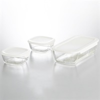 耐熱ガラス製保存容器Mサイズ3点セット