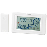 ワイヤレス室外温湿度計付クロック